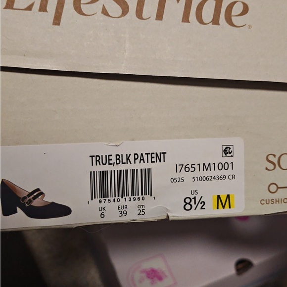 Life Stride Black Double Strap Heels - Picture 2 of 2